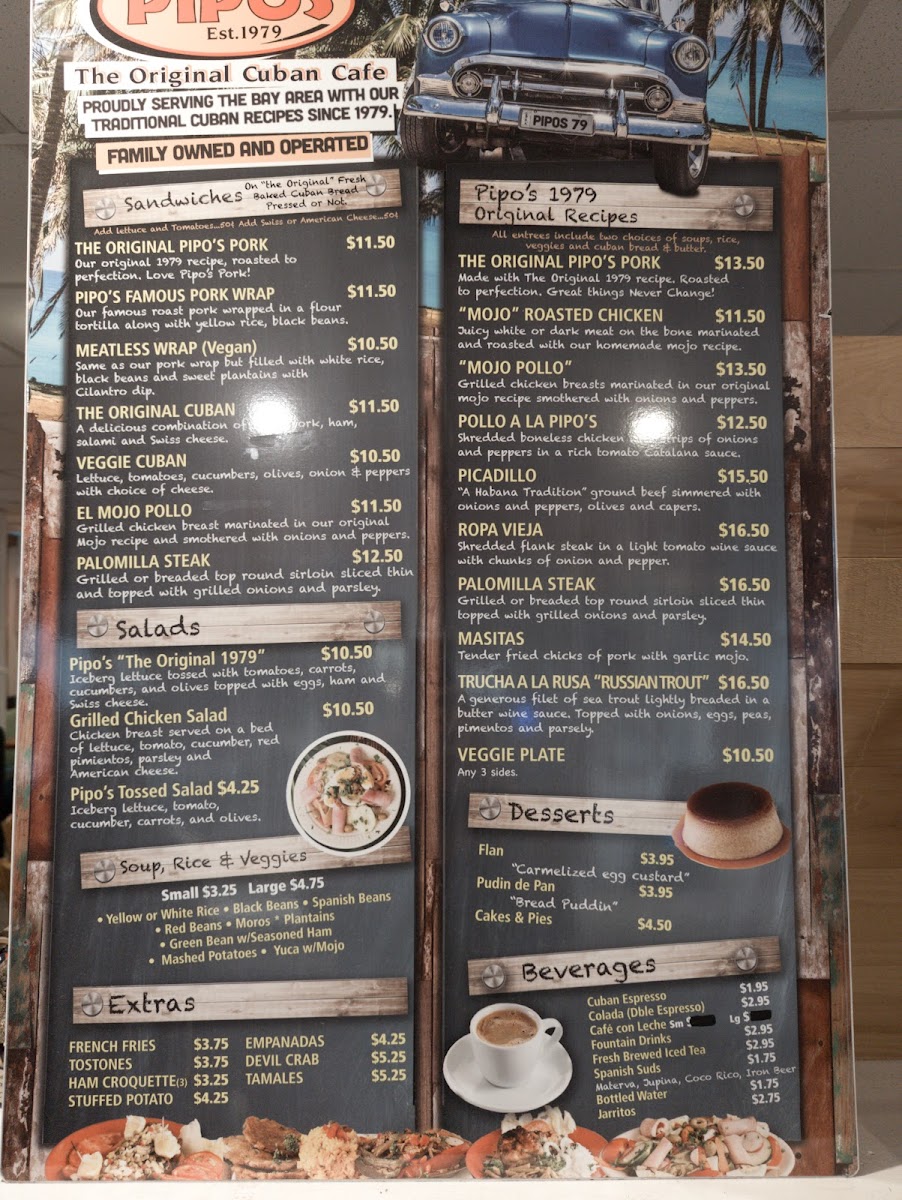 Menu Pipo's Cuban Cafe- St. Petersburg, Florida-10