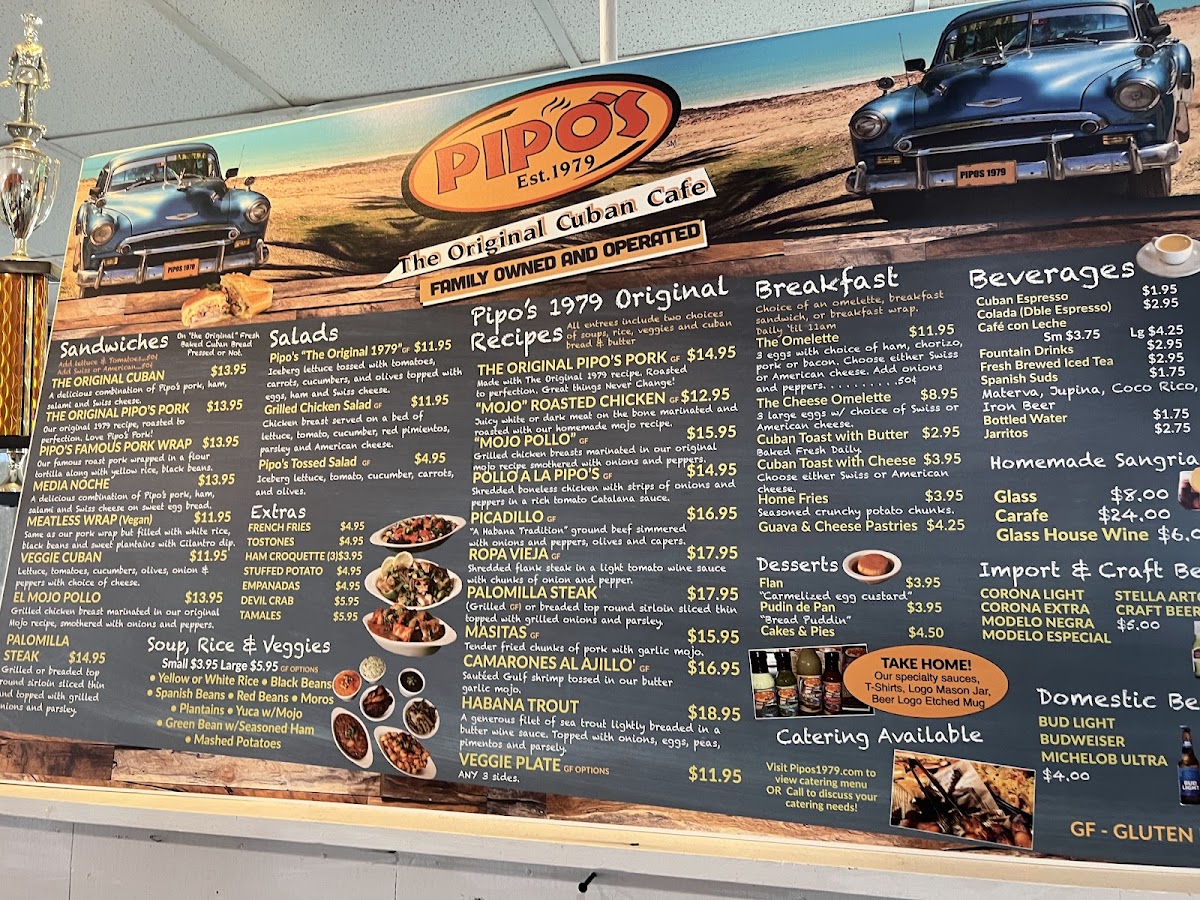 Menu Pipo's Cuban Cafe- St. Petersburg, Florida-2