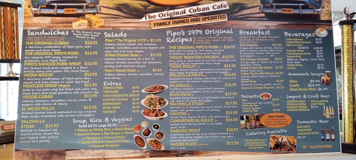 Menu Pipo's Cuban Cafe- St. Petersburg, Florida-8