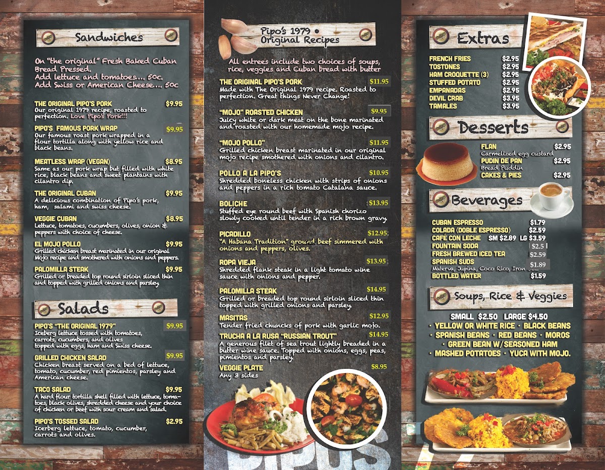 Menu Pipo's Cuban Cafe- St. Petersburg, Florida-9